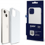 Capa 3MK Hardy Case MagSafe para Apple iPhone 14 Plus / 15 Plus em silicone, branca