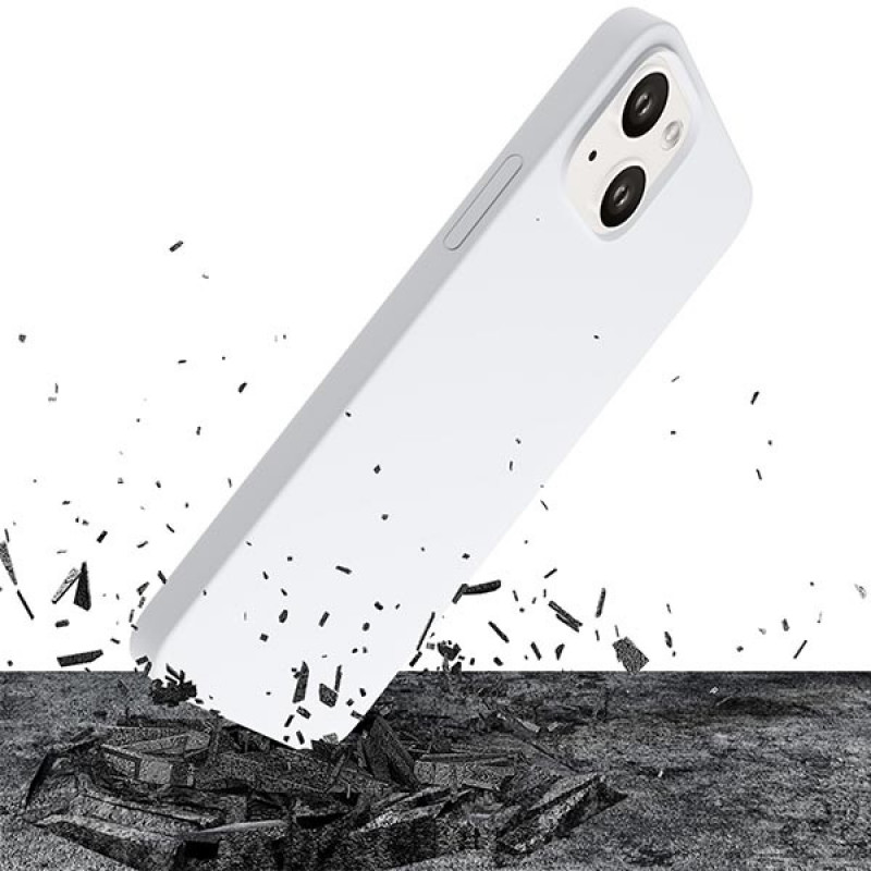 Capa 3MK Hardy Case MagSafe para Apple iPhone 14 Plus / 15 Plus em silicone, branca