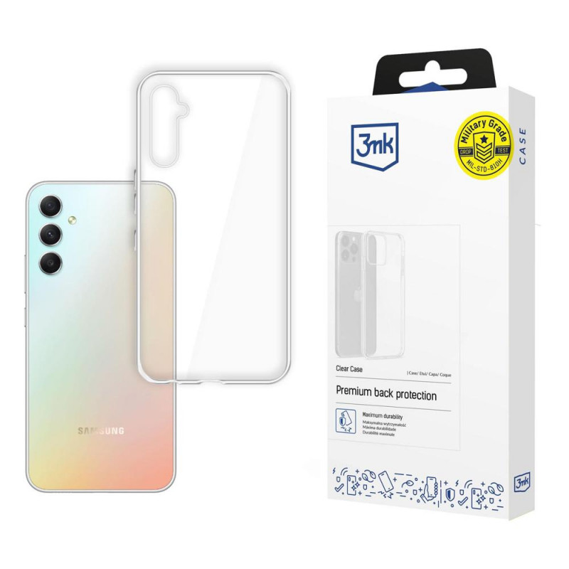 Capa transparente 3MK Clear Case para Samsung Galaxy A34 5G, 3MK4600