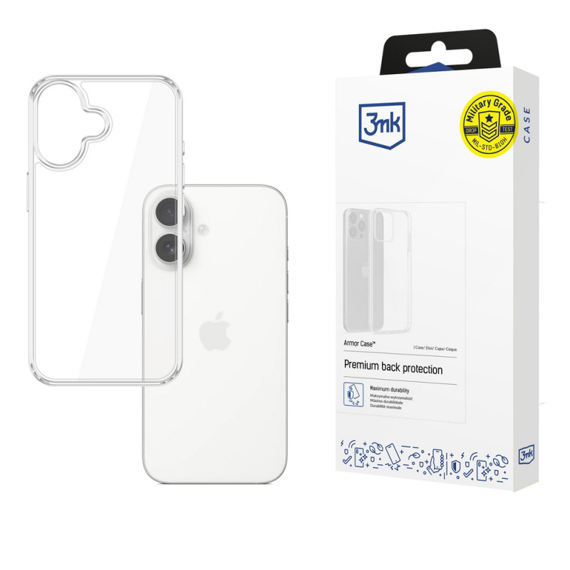 Capa 3MK Armor para Apple iPhone 17, transparente