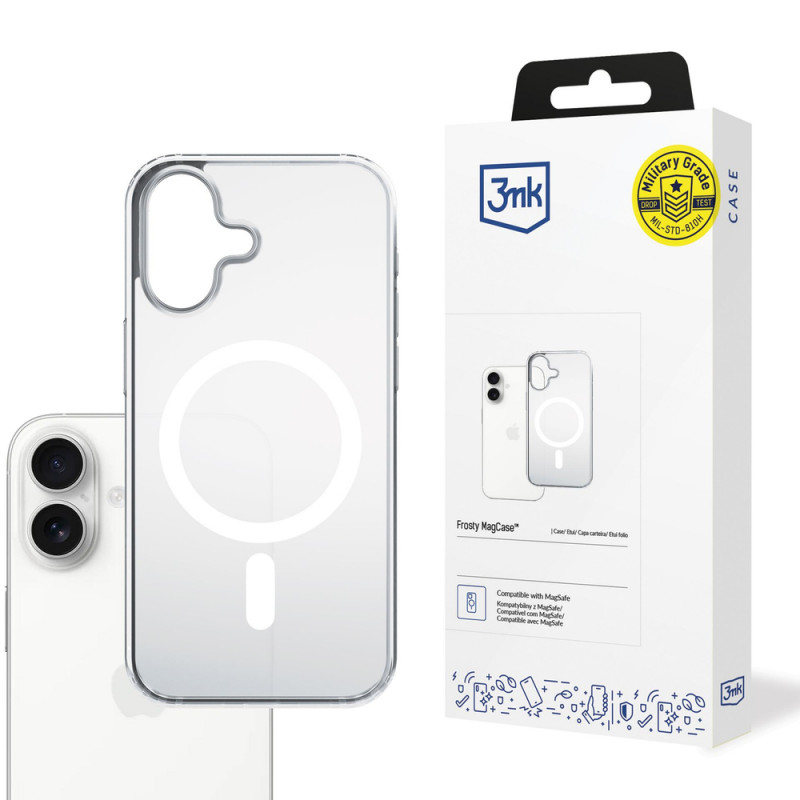 3MK Frosty MagCase para Apple iPhone 17, branca