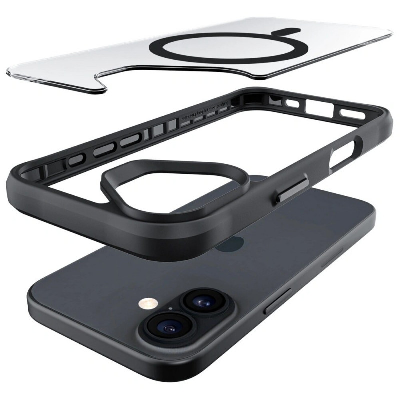 3MK Satin Armor MagCase para Apple iPhone 17, preto