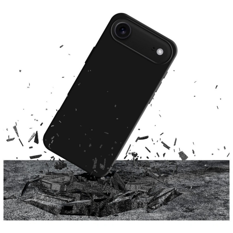 Capa de silicone 3MK para Apple iPhone Air, preta