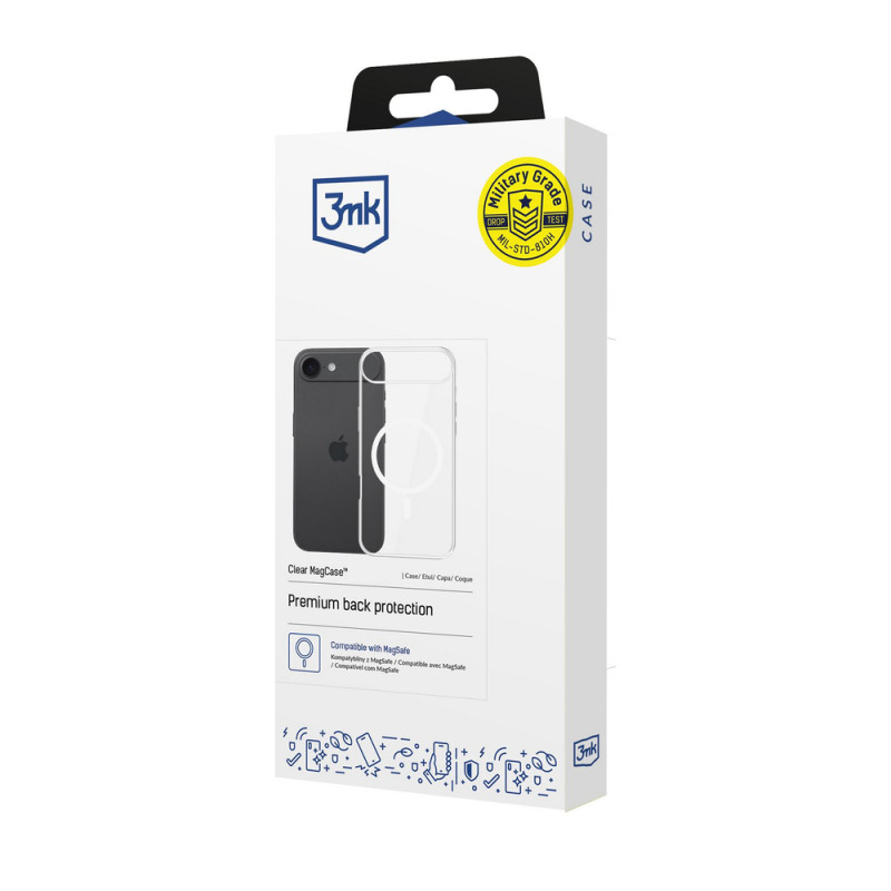 3MK Clear MagCase para Apple iPhone Air, transparente