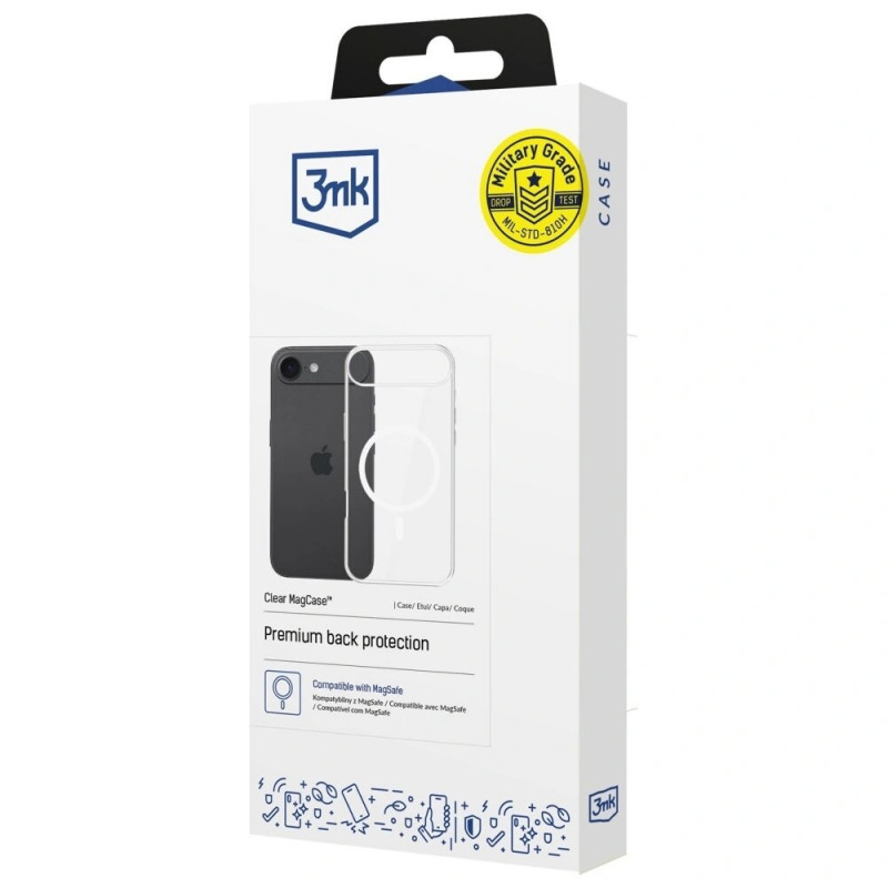 3MK Clear MagCase para Apple iPhone Air, transparente