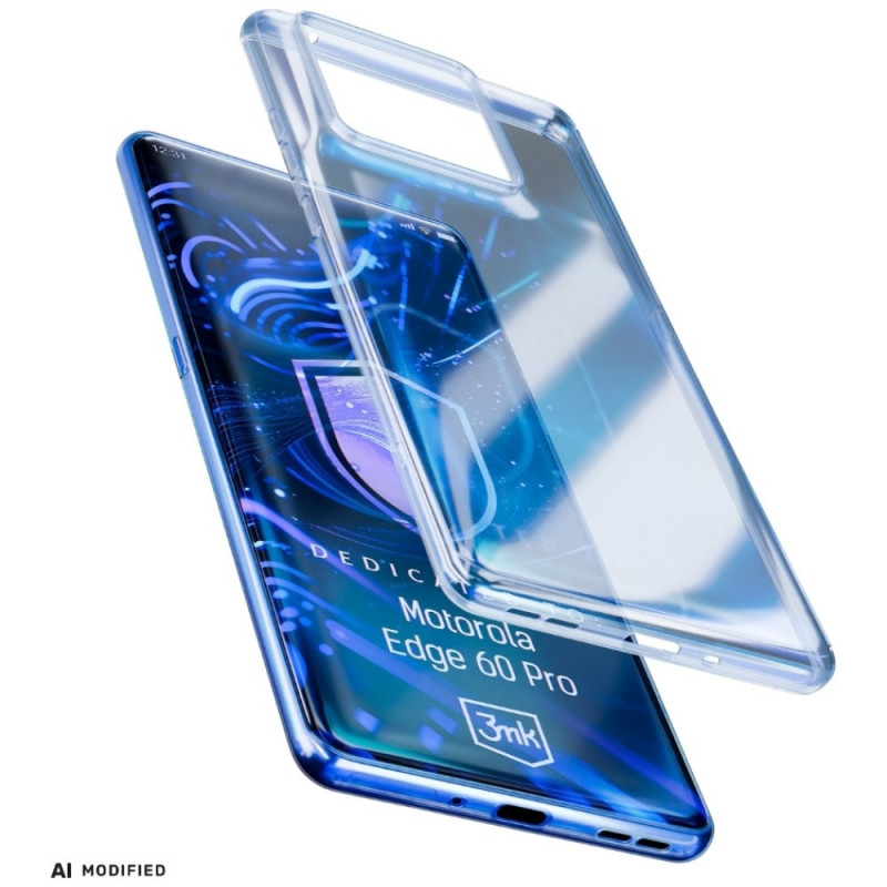 Capa 3MK Clear Case para Motorola Edge 60 Pro, transparente
