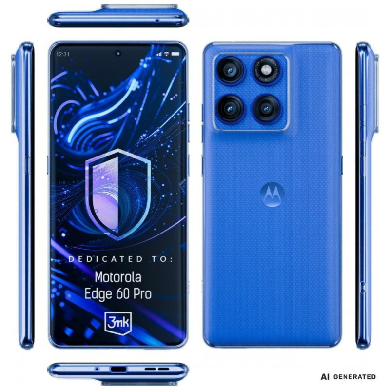 Capa 3MK Clear Case para Motorola Edge 60 Pro, transparente