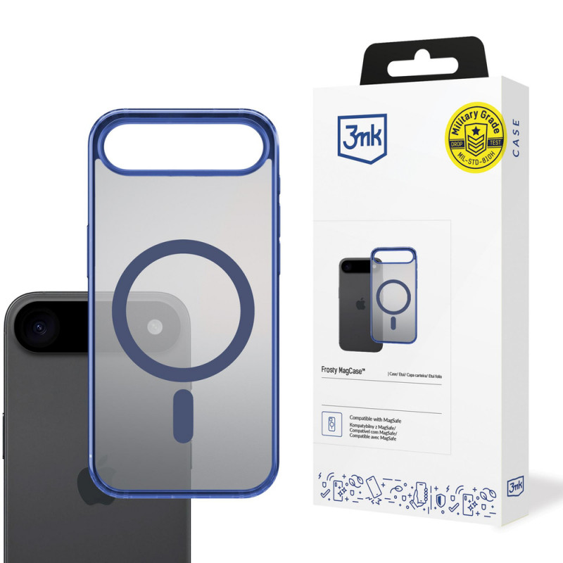 Capa 3MK Frosty MagCase para Apple iPhone Air, azul