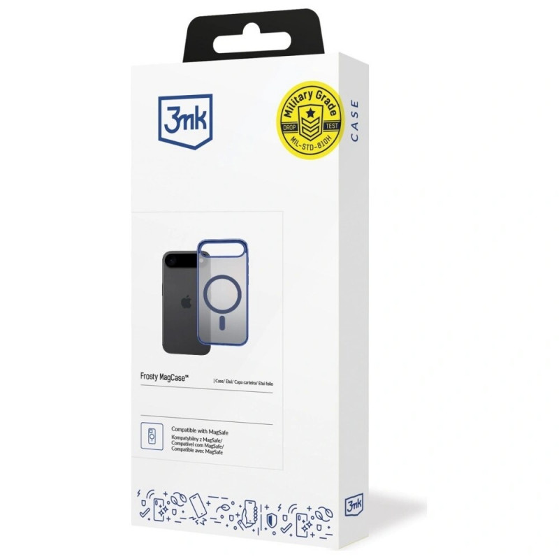 Capa 3MK Frosty MagCase para Apple iPhone Air, azul