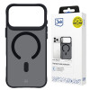 Capa 3MK Smoke MagCase para Apple iPhone 17 Pro Max, preta semitransparente