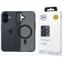 Capa 3MK Smoke Matt MagCase para Apple iPhone 17, preto