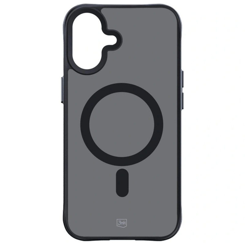 Capa 3MK Smoke Matt MagCase para Apple iPhone 17, preto