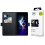 Capa com carteira 3MK para Apple iPhone 17, preta