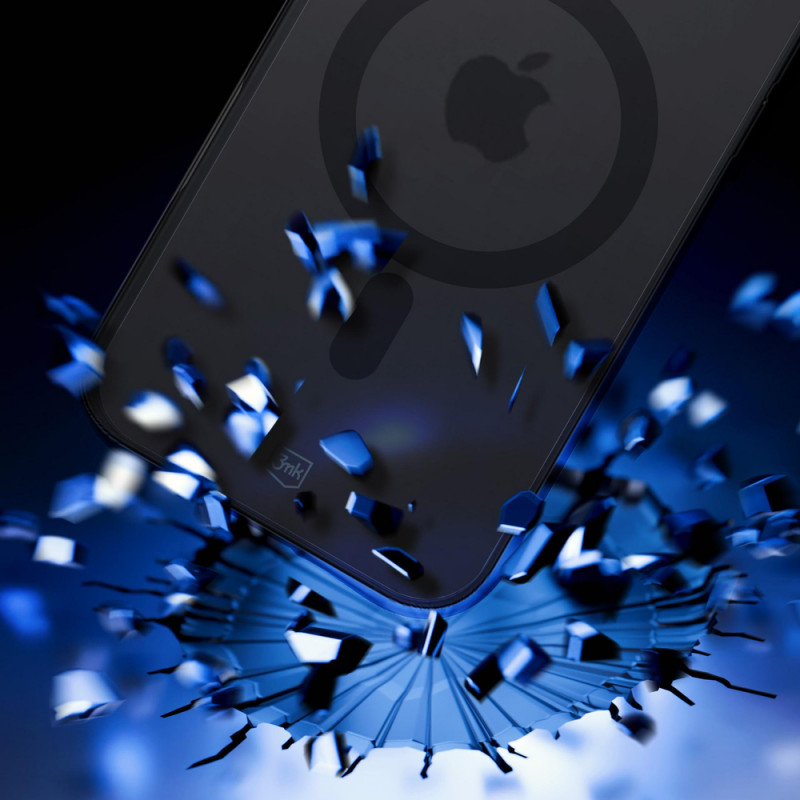 Capa 3MK Smoke Matt MagCase para Apple iPhone Air, preta