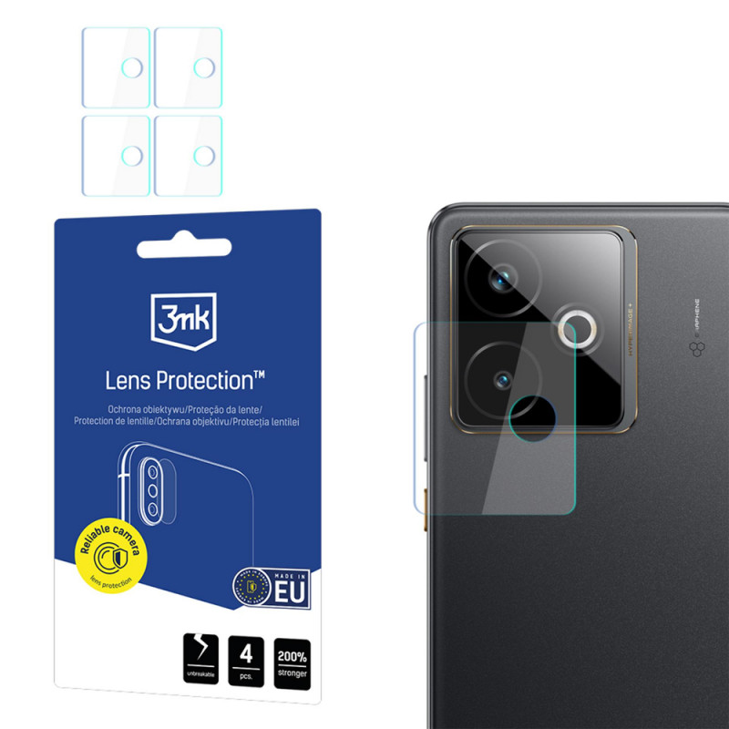 Protetor de lente de câmara 3MK Lens Protection para Realme GT 7T (4 un.)