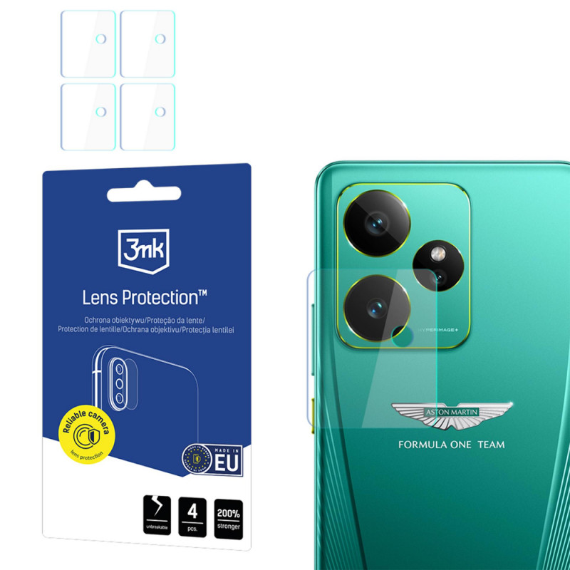 Protetor de lente de câmara 3MK Lens Protection para Realme GT 7 (4 unidades)