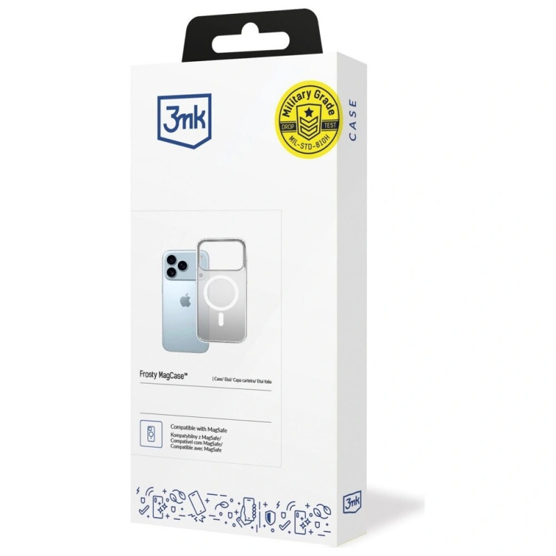 Capa 3MK Frosty MagCase para Apple iPhone 17 Pro, Branco