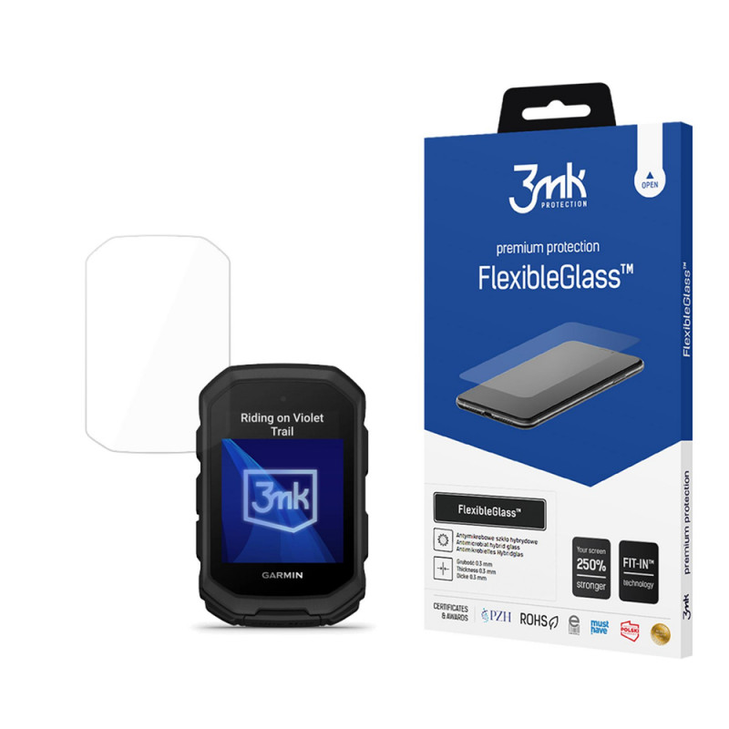 Protetor de ecrã em vidro híbrido 3MK FlexibleGlass Garmin Edge MTB