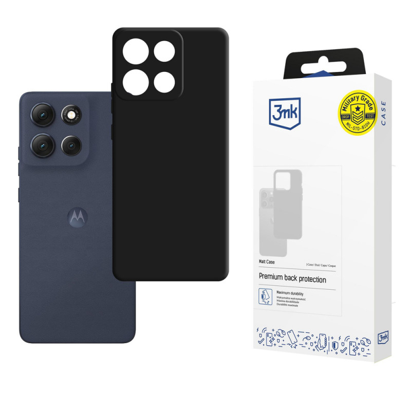 Capa 3MK Matt Case para Motorola Moto G86, preta