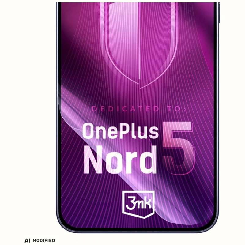 Protetor de ecrã em vidro híbrido 3MK FlexibleGlass para OnePlus Nord 5