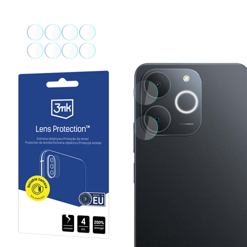 Protetor de lente da câmara 3MK Lens Protection para Realme Note 70T (4 un.)