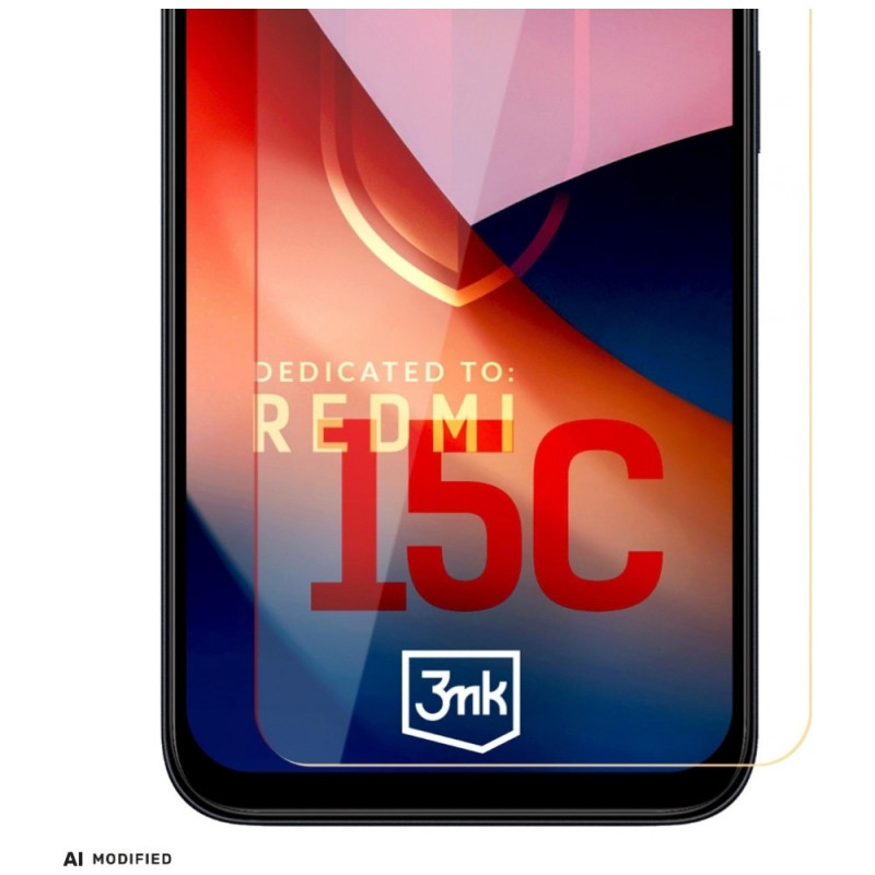 Película de vidro temperado 3MK HardGlass para Redmi 15C 4G / 5G (171 mm) / Poco C85 4G