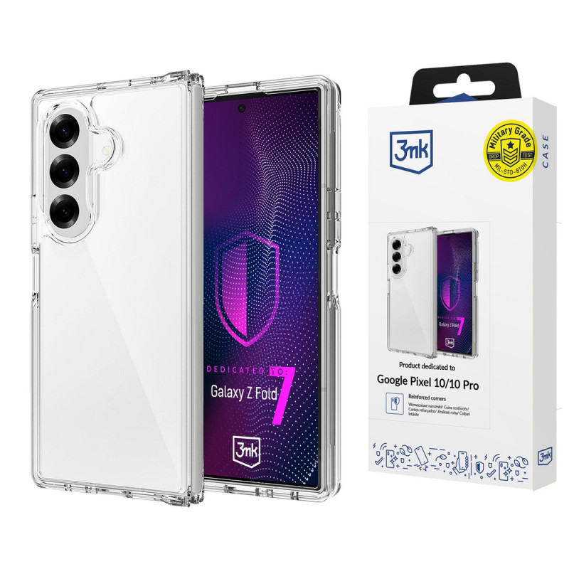 Capa 3MK Armor para Samsung Galaxy Z Fold 7, Transparente