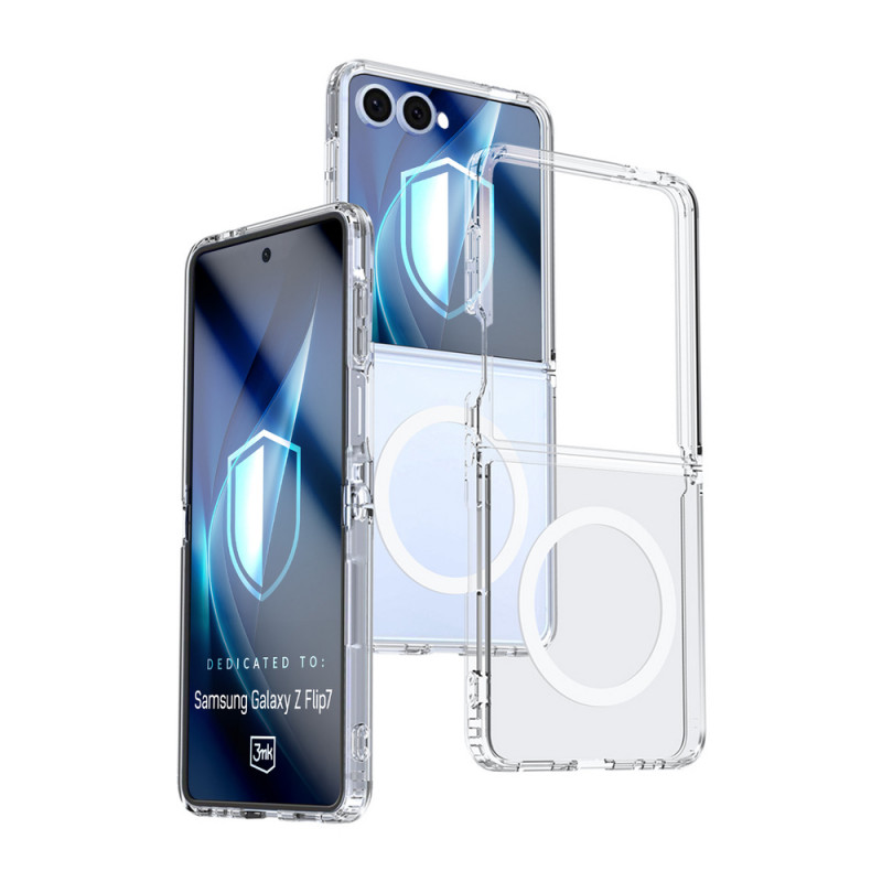 3MK Armor MagCase para Samsung Galaxy Z Flip7, Transparente