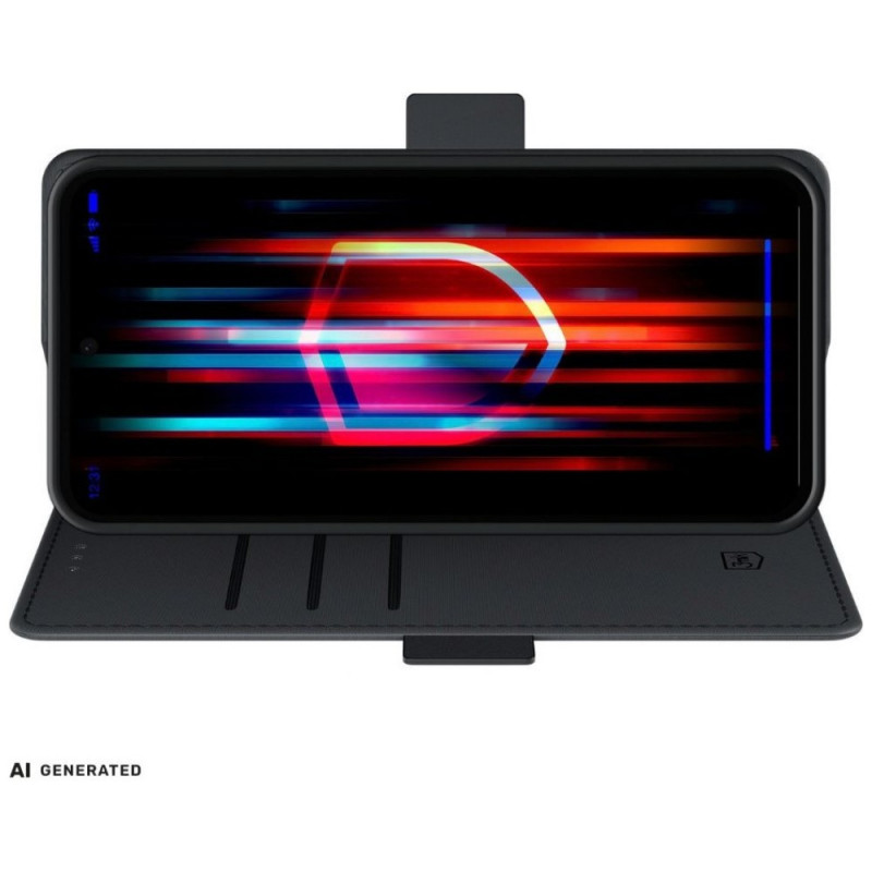 Capa com carteira 3MK para Xiaomi Redmi 15 4G / 15 5G, preta