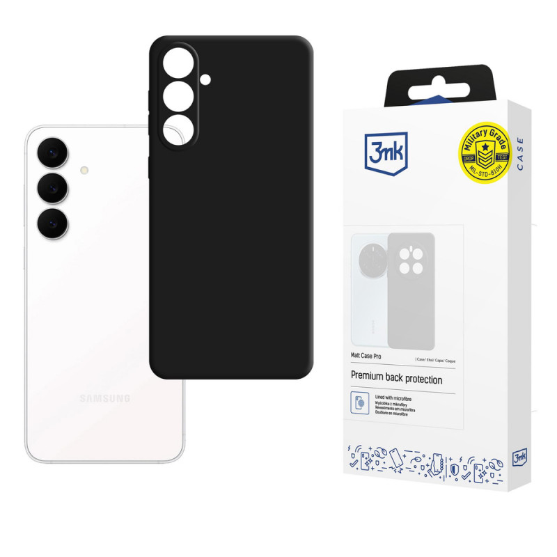 3MK Matt Case Pro para Samsung Galaxy S25 FE, preto