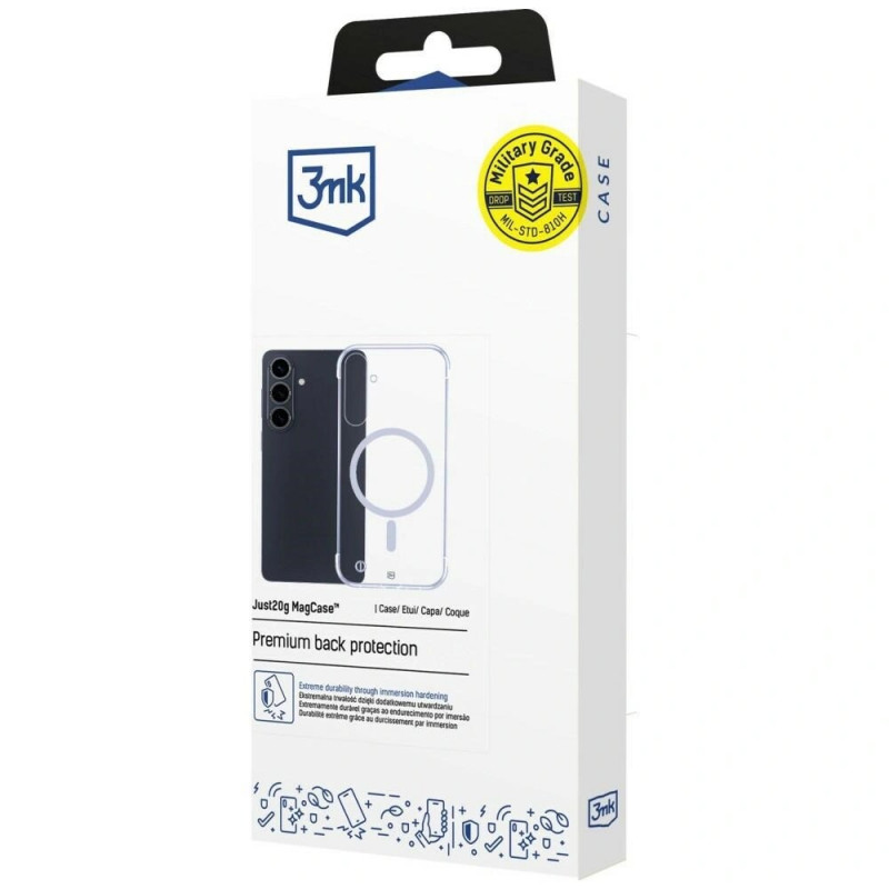 Capa protetora 3mk Just20g MagCase Samsung Galaxy S26, transparente