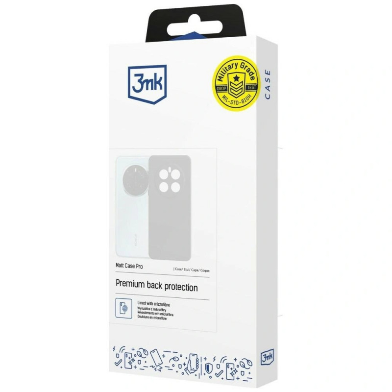 Capa protetora 3mk Matt Case Pro para Samsung Galaxy S26 Ultra, preta