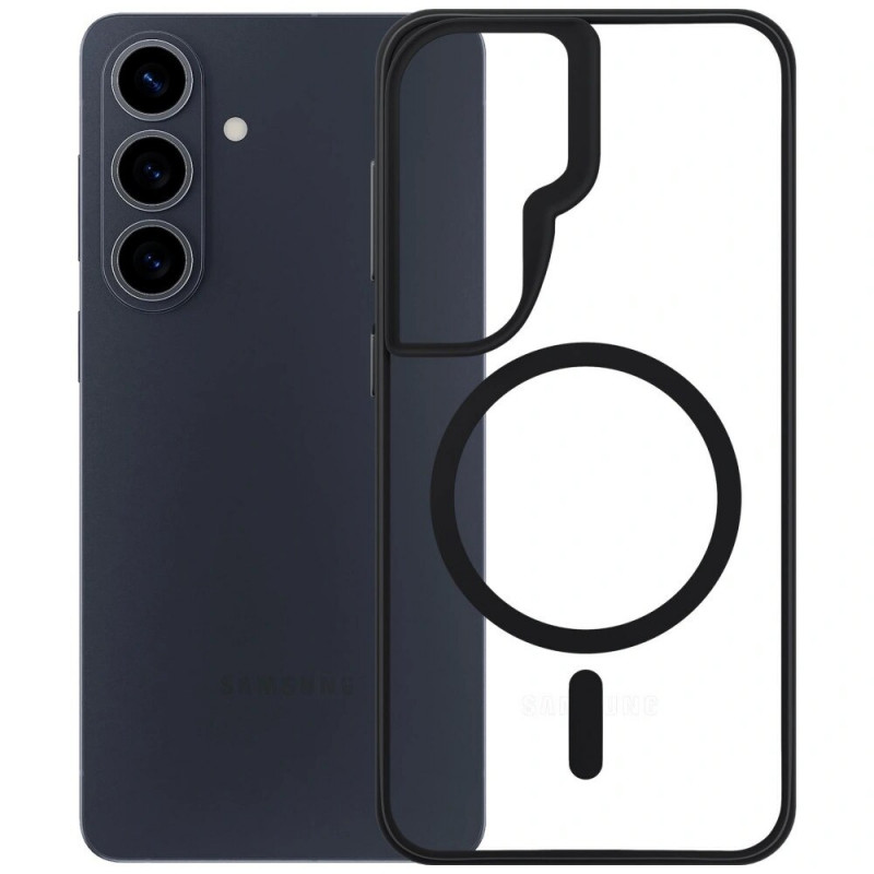 Capa protetora 3mk Satin Armor MagCase para Samsung Galaxy S26+, preta