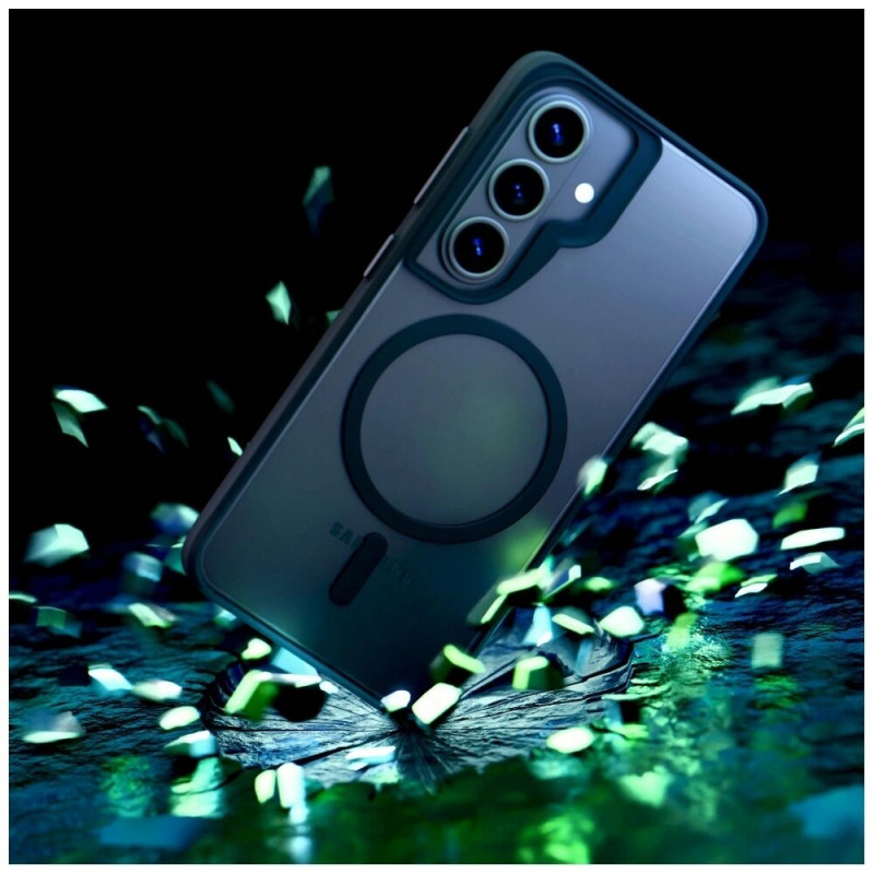 Capa protetora 3mk Satin Armor MagCase para Samsung Galaxy S26+, preta