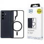 Capa protetora 3mk Satin Armor MagCase Samsung Galaxy S26, preto transparente