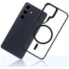 Capa protetora 3mk Satin Armor MagCase Samsung Galaxy S26, preto transparente