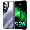 Capa protetora 3mk Satin Armor MagCase Samsung Galaxy S26, preto transparente