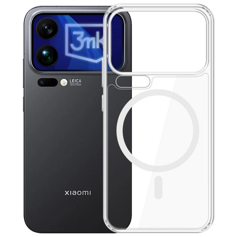 Capa para smartphone 3MK Armor MagCase Xiaomi 17 Pro, transparente