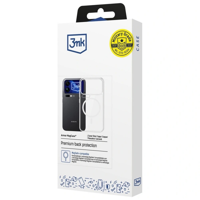 Capa para smartphone 3MK Armor MagCase Xiaomi 17 Pro, transparente