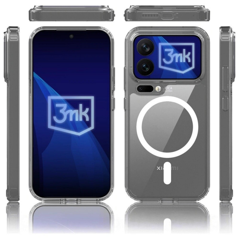 Capa para smartphone 3MK Armor MagCase Xiaomi 17 Pro Max, transparente