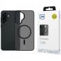 Capa para smartphone 3MK Smoke MagCase Samsung Galaxy A37, preto fumado
