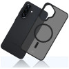 Capa para smartphone 3MK Smoke MagCase Samsung Galaxy A37, preto fumado