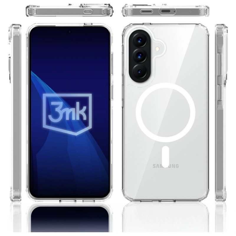 Capa para smartphone 3MK Armor MagCase Samsung Galaxy A57, transparente