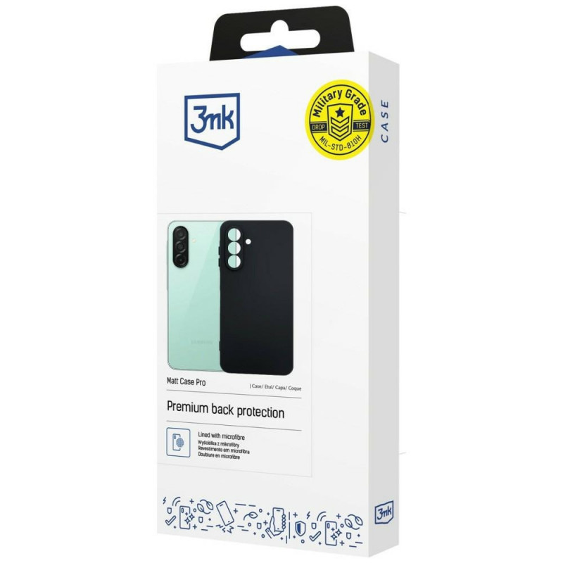 Capa para smartphone 3MK Matt Case Pro Samsung Galaxy A27 5G, preta