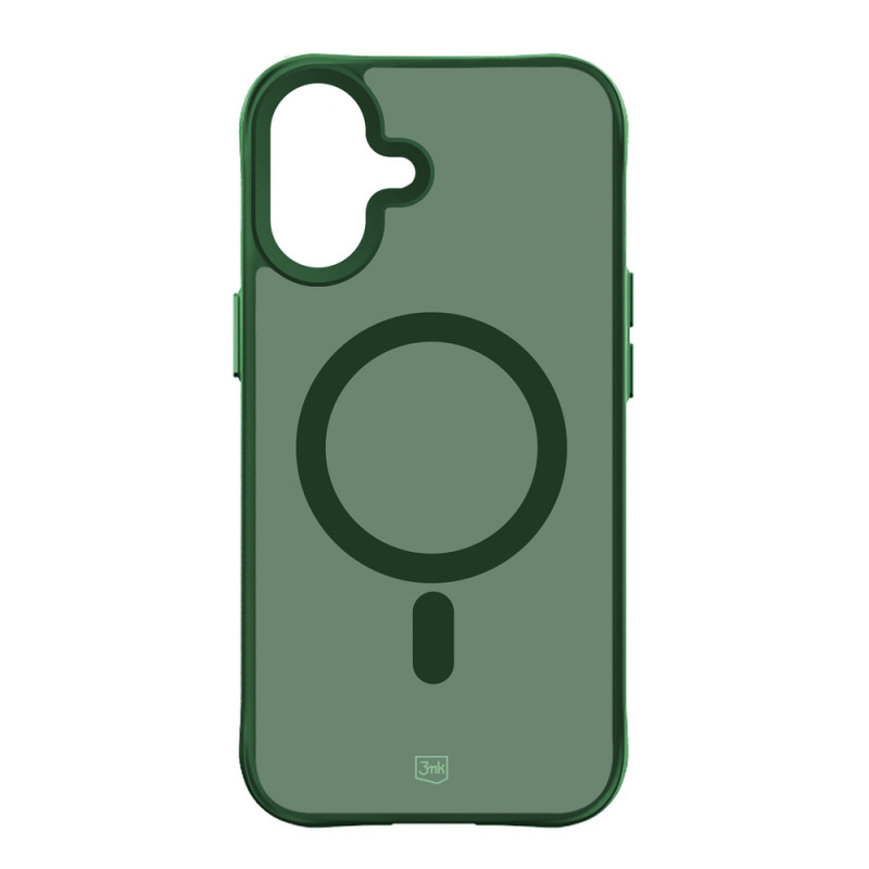 3MK Smoke MagCase para Apple iPhone 16, verde
