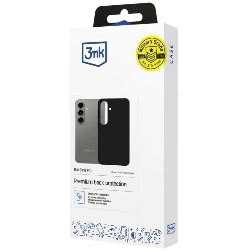 Capa para smartphone 3MK Matt Case Pro Samsung Galaxy A57, preta
