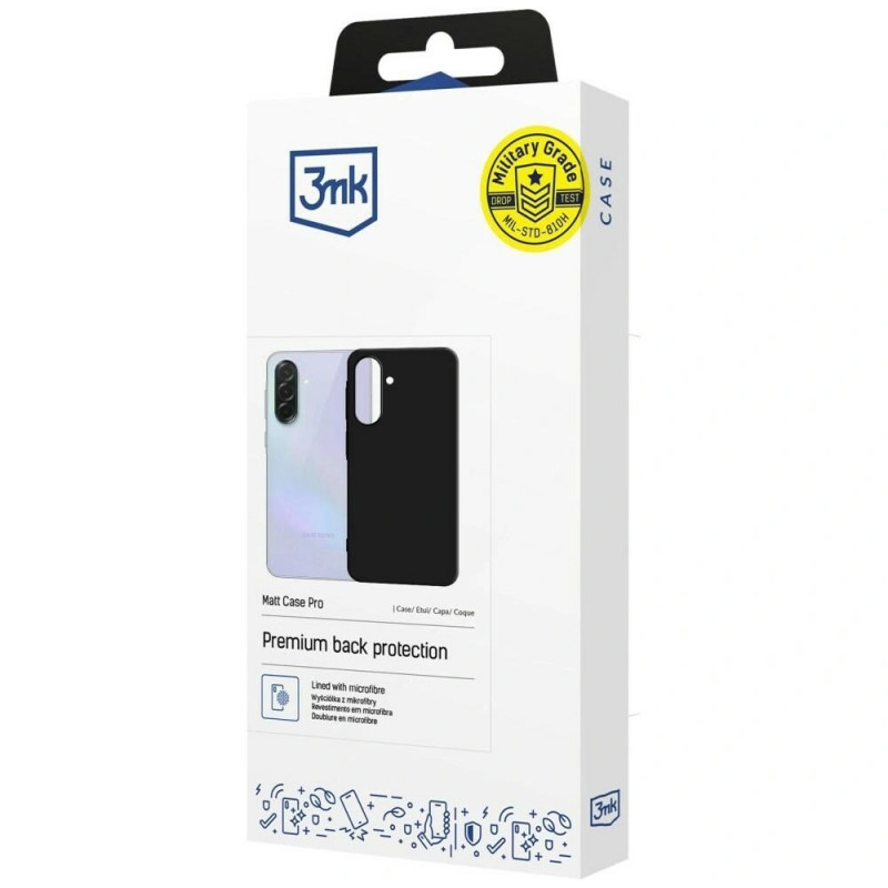 Capa para smartphone 3MK Matt Case Pro Samsung Galaxy A37, preta