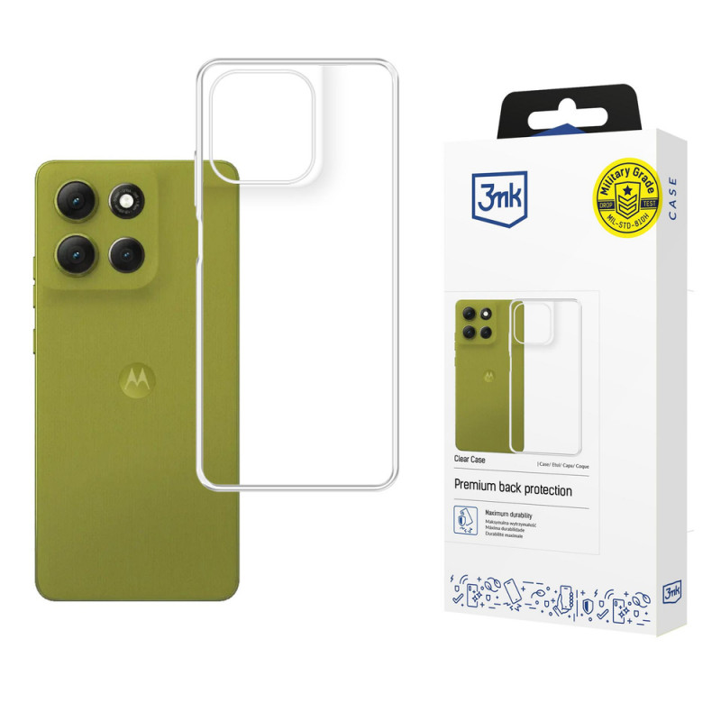 Capa 3MK Clear Case para Motorola Moto G86 / G86 Power, transparente