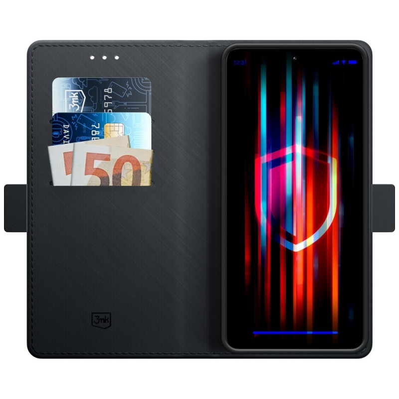 Capa com carteira 3MK para Realme C71, preta