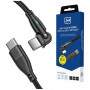 Cabo 3MK Hyper Cable N-SERIES USB-C para USB-C com ponta giratória de 180°, 1 m, 100 W, preto